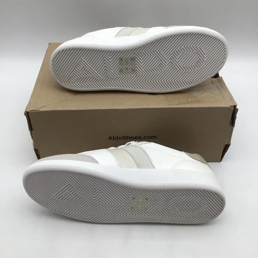 Aldo Hestia-100 Womens White Beige Low Top Lace Up‎ Sneakers Size 6 NEW